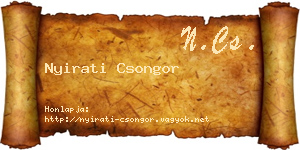 Nyirati Csongor névjegykártya
